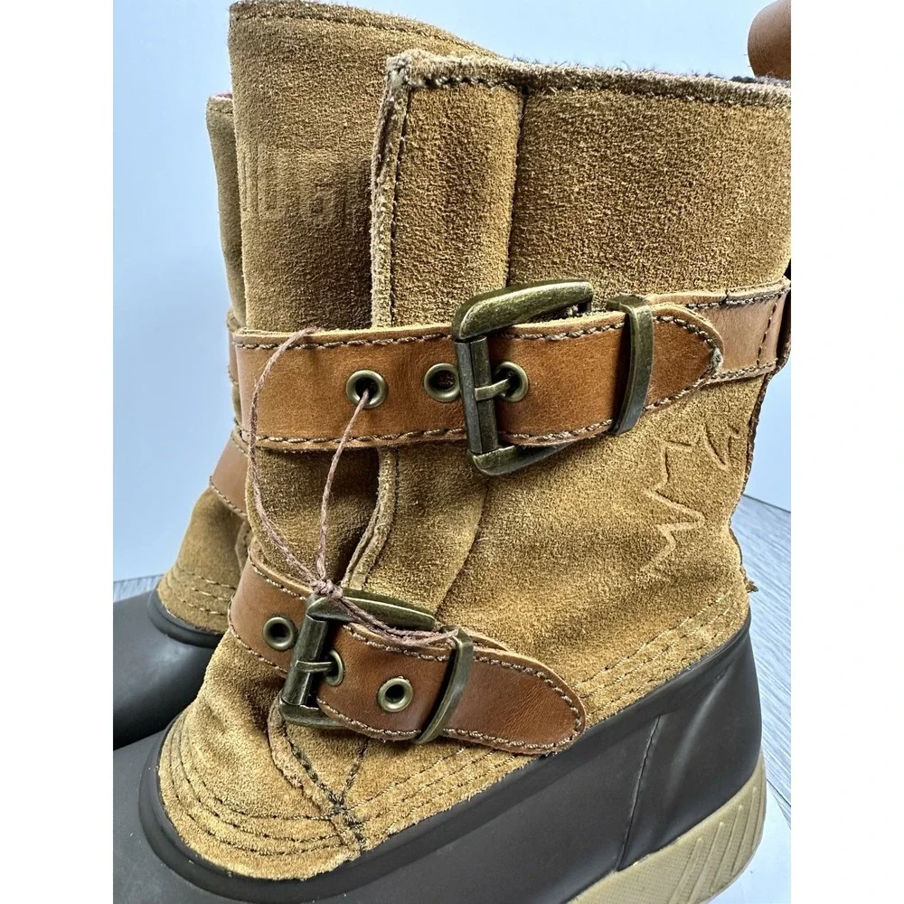 Cougar Originals Maple Sugar Winter Boots Womens 7 Suede Plaid Rubber Waterproof